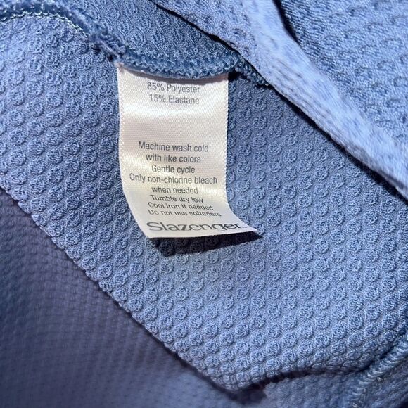 SLAZENGER GOLF Cornflower Blue Textured Mockneck Pullover Sweater-S - Picture 7 of 7